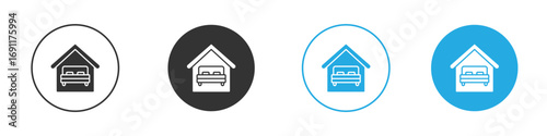 Accomodation icon vector design pack. symbol logo.