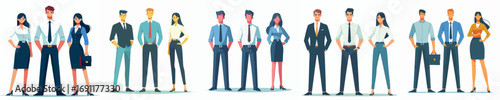 Modern Business Team Standing Confidently – Corporate Lifestyle and Entrepreneur Concept