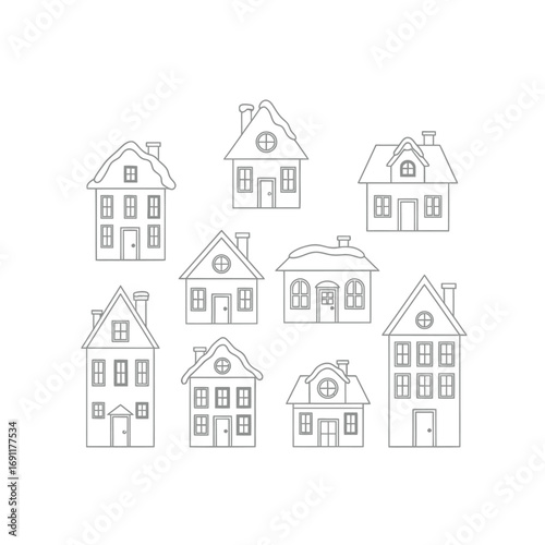 Collection of Simple Winter Houses