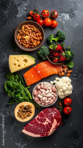 Wallpaper Mural Healthy Eating Plan Balanced Diet Food Ingredients. Torontodigital.ca