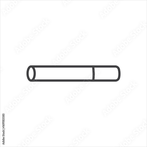 Cigarette icon stroke liner version on white background