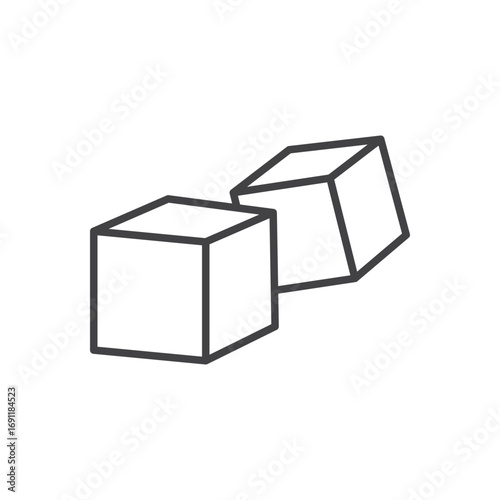 Sugar icon stroke liner version on white background