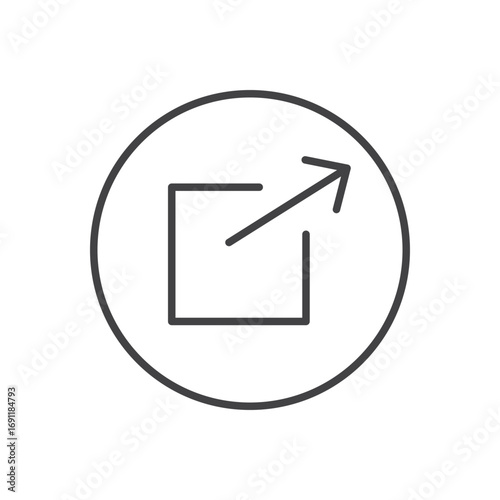 Share icon stroke liner version on white background