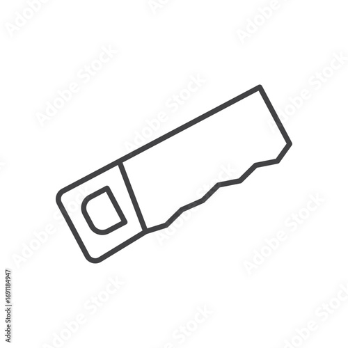 Saw icon stroke liner version on white background
