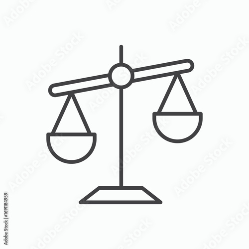 Scales icon stroke liner version on white background
