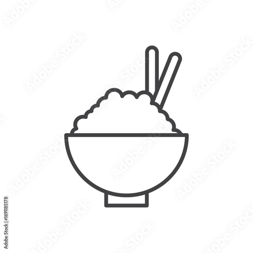 Rise Bowl icon stroke liner version on white background