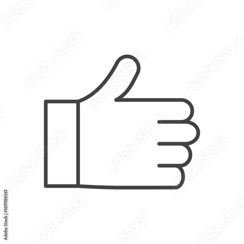 Like icon stroke liner version on white background