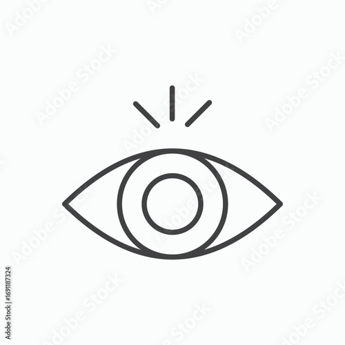 Eye icon stroke liner version on white background