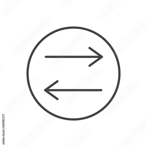 Exchange icon stroke liner version on white background