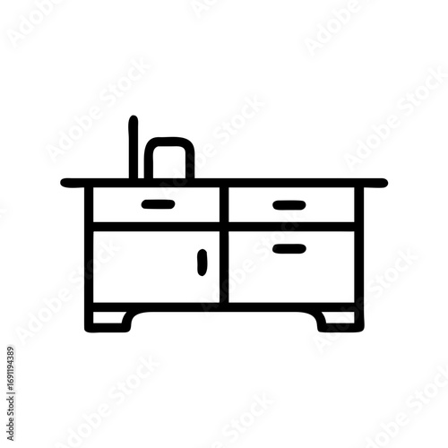 chest of drawers vector illustration