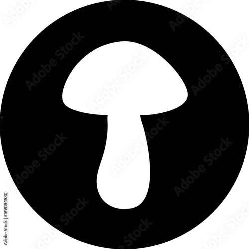 Mushroom icon in flat style. Boletus vector illustration