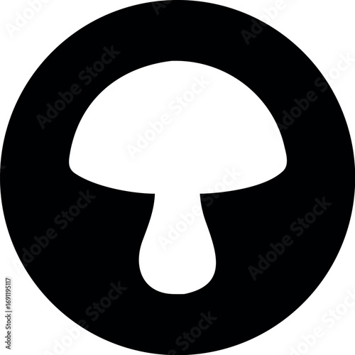 Mushroom icon in flat style. Boletus vector illustration