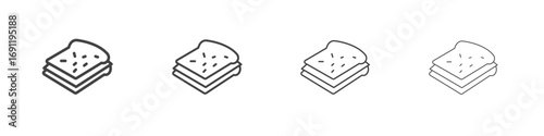 Sandwich icons vector graphics for web designs