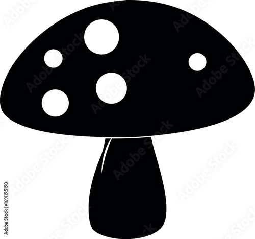 Mushroom icon in flat style. Boletus vector illustration