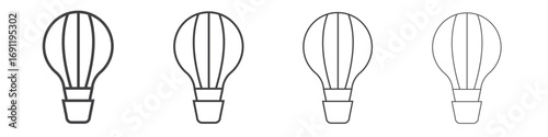 Hot air balloon icons vector graphics for web designs