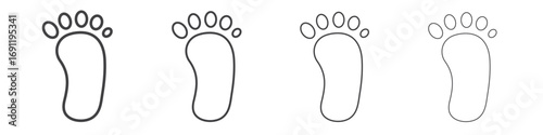 Footprint icons vector graphics for web designs