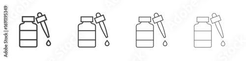 Essential oils icons vector graphics for web designs