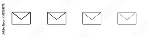 Envelope icons vector graphics for web designs