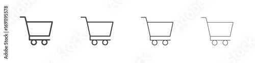 shopping cart icons vector graphics for web designs