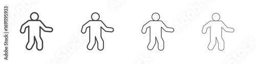 Walking icons vector graphics for web designs