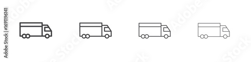 Truck icons vector graphics for web designs