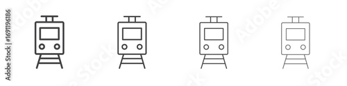 Train icons vector graphics for web designs