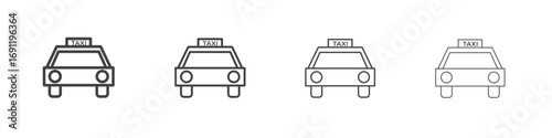 Taxi icons vector graphics for web designs