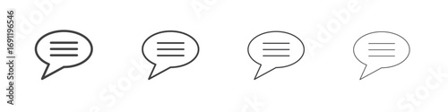 Speech bubble icons vector graphics for web designs