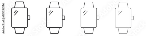 Smartwatch icons vector graphics for web designs