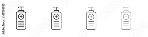 Sanitizer icons vector graphics for web designs