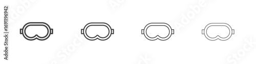 Safety goggles icons vector graphics for web designs