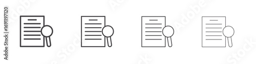 Research icons vector graphics for web designs