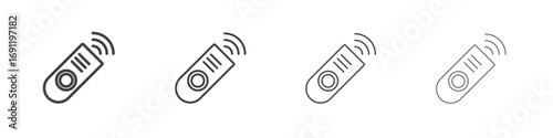 Remote control icons vector graphics for web designs