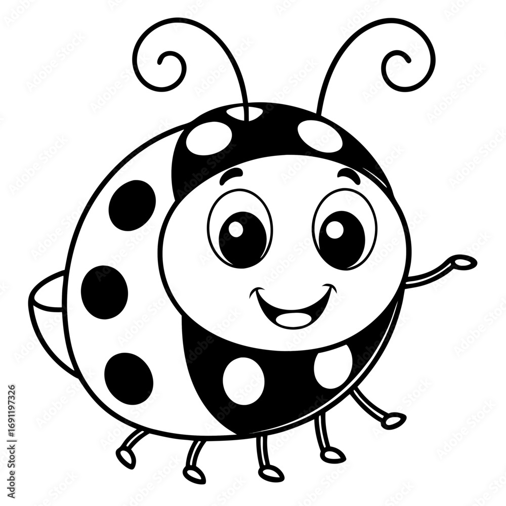 Obraz premium cartoon bug vector illustration