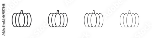 Pumpkin icons vector graphics for web designs