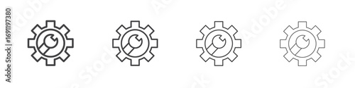 Project Development icons vector graphics for web designs