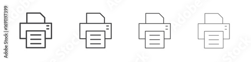 Printer icons vector graphics for web designs