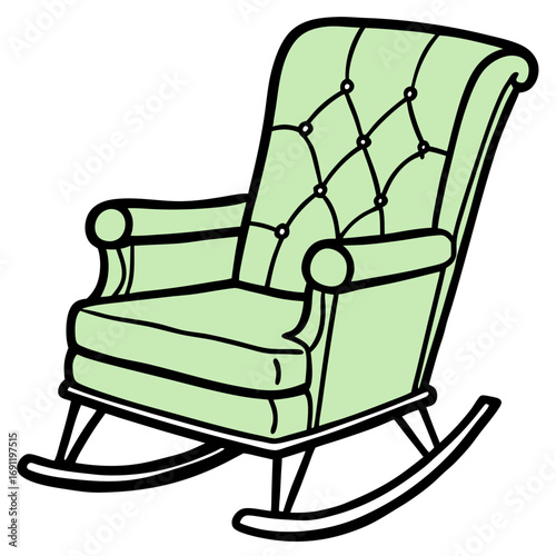 armchair isolated on white background