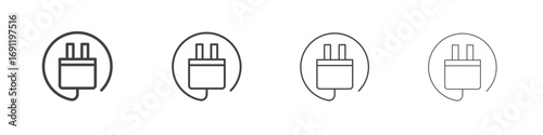 Plug icons vector graphics for web designs