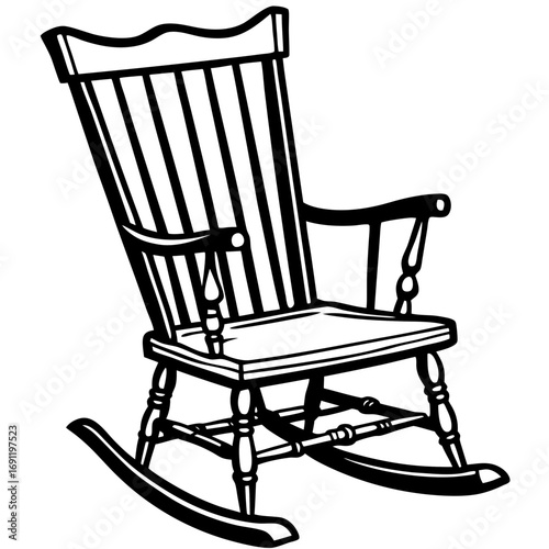 wooden rocking chair