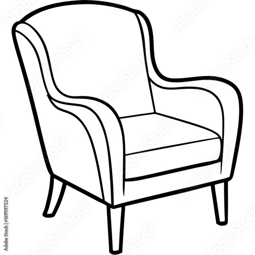 black leather armchair