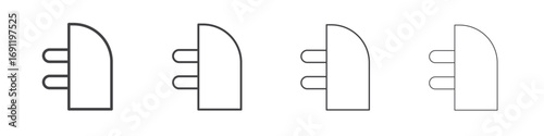 Plug adapter icons vector graphics for web designs