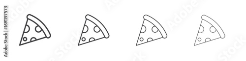 Pizza icons vector graphics for web designs