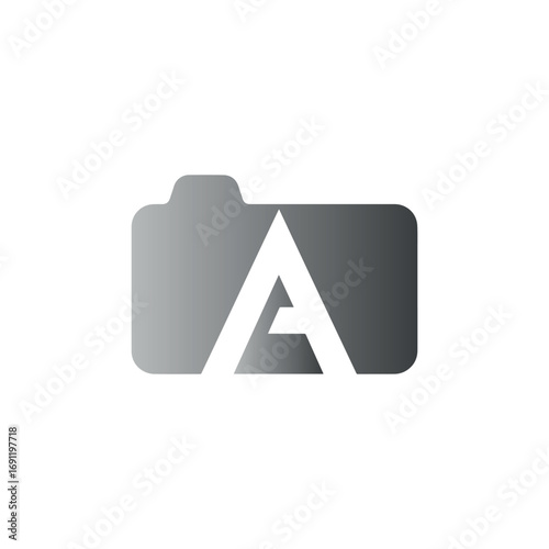 A professional and sleek logo combining a camera and the letter 'A' in a simple, elegant silhouette. Ideal for photography studios and creative agencies.