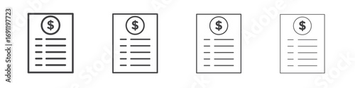 Payroll icons vector graphics for web designs