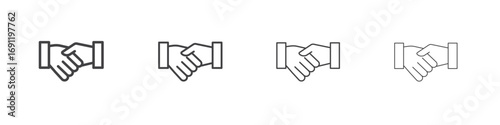 Partnership icons vector graphics for web designs