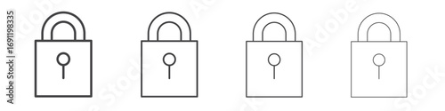 Lock icons vector graphics for web designs