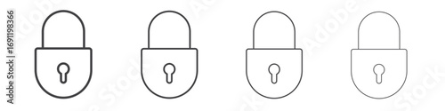 Lock closed icons vector graphics for web designs