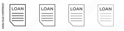 Loan icons vector graphics for web designs