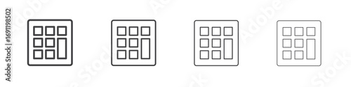 Keypad icons vector graphics for web designs